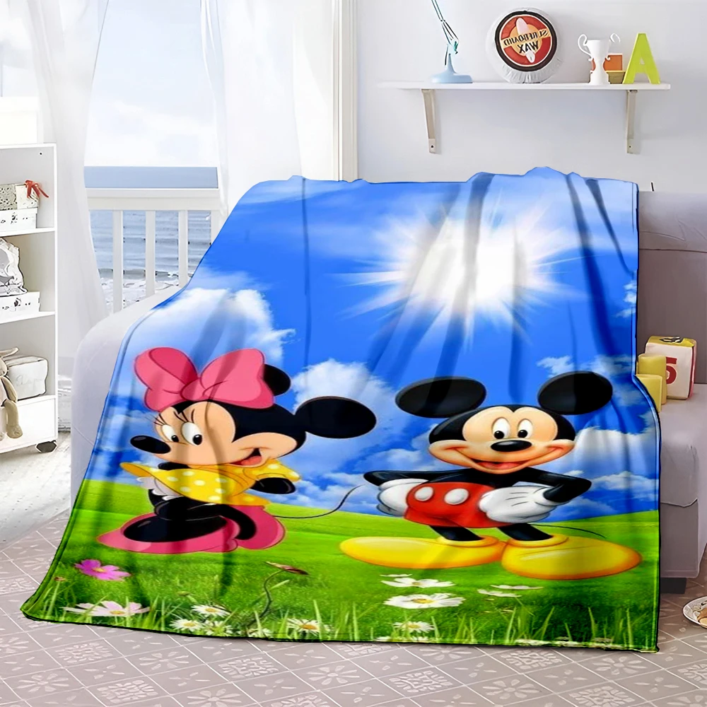 TureMouse-Couverture imprimée mignonne pour enfants, couette douce, couverture de sieste en peluche épaisse, cadeau de pique-niques, voyage, travail, salon, chambre à coucher