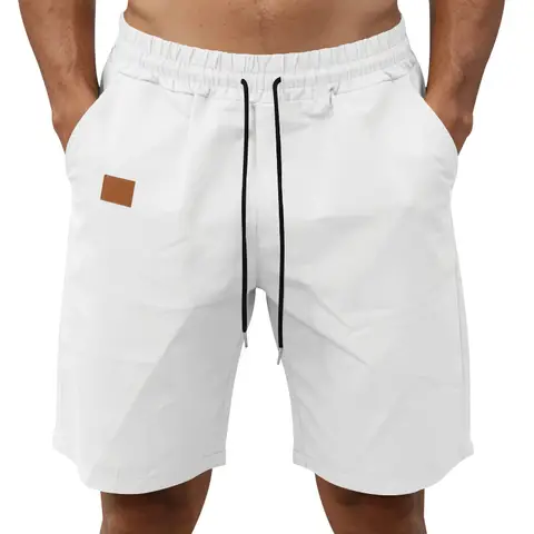 Summer Solid Color Men's Quick-Drying Loose Casual Simple Sports Five-Point Beach Shorts