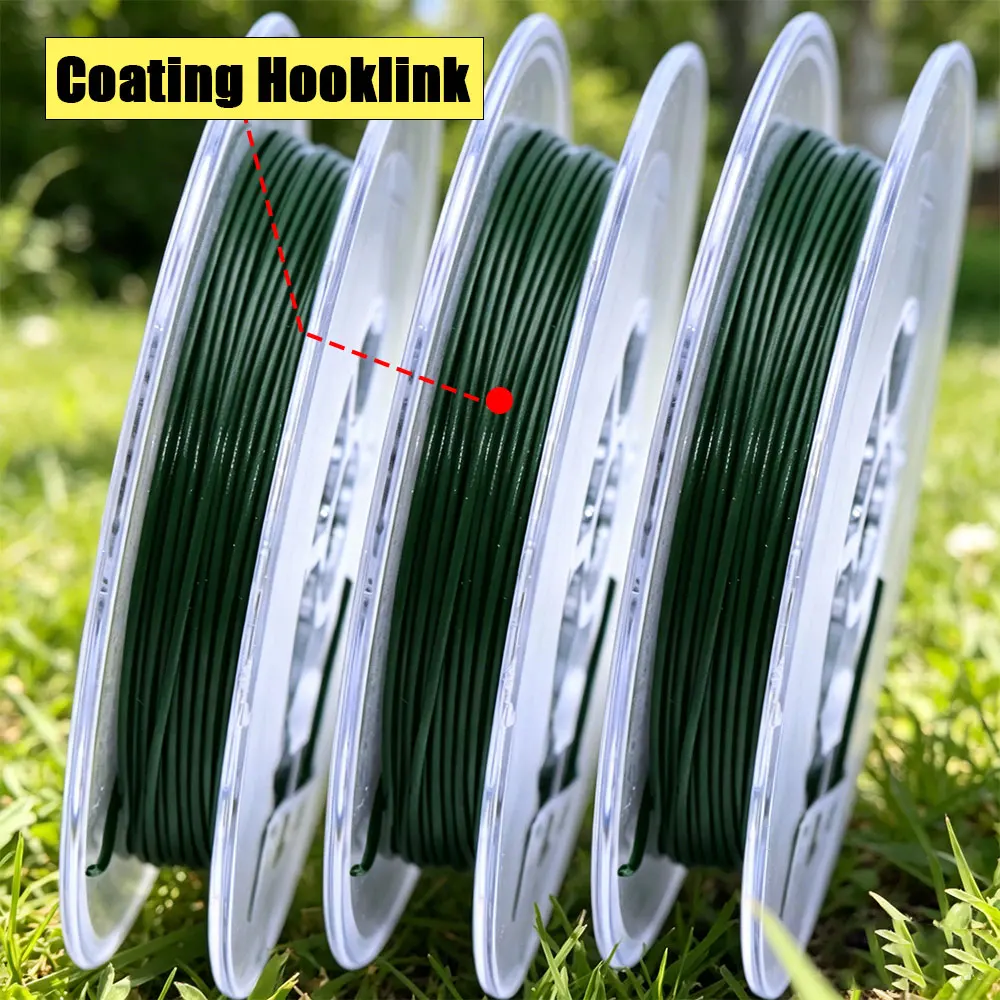 10 m Karpfen Angelschnur 8 Strang Geflochtene Beschichtete Hooklink Weiche Geflecht Linie Für Haar Karpfen Rigging Zubehör Tackle 15LB/25LB/35LB – Detail 1