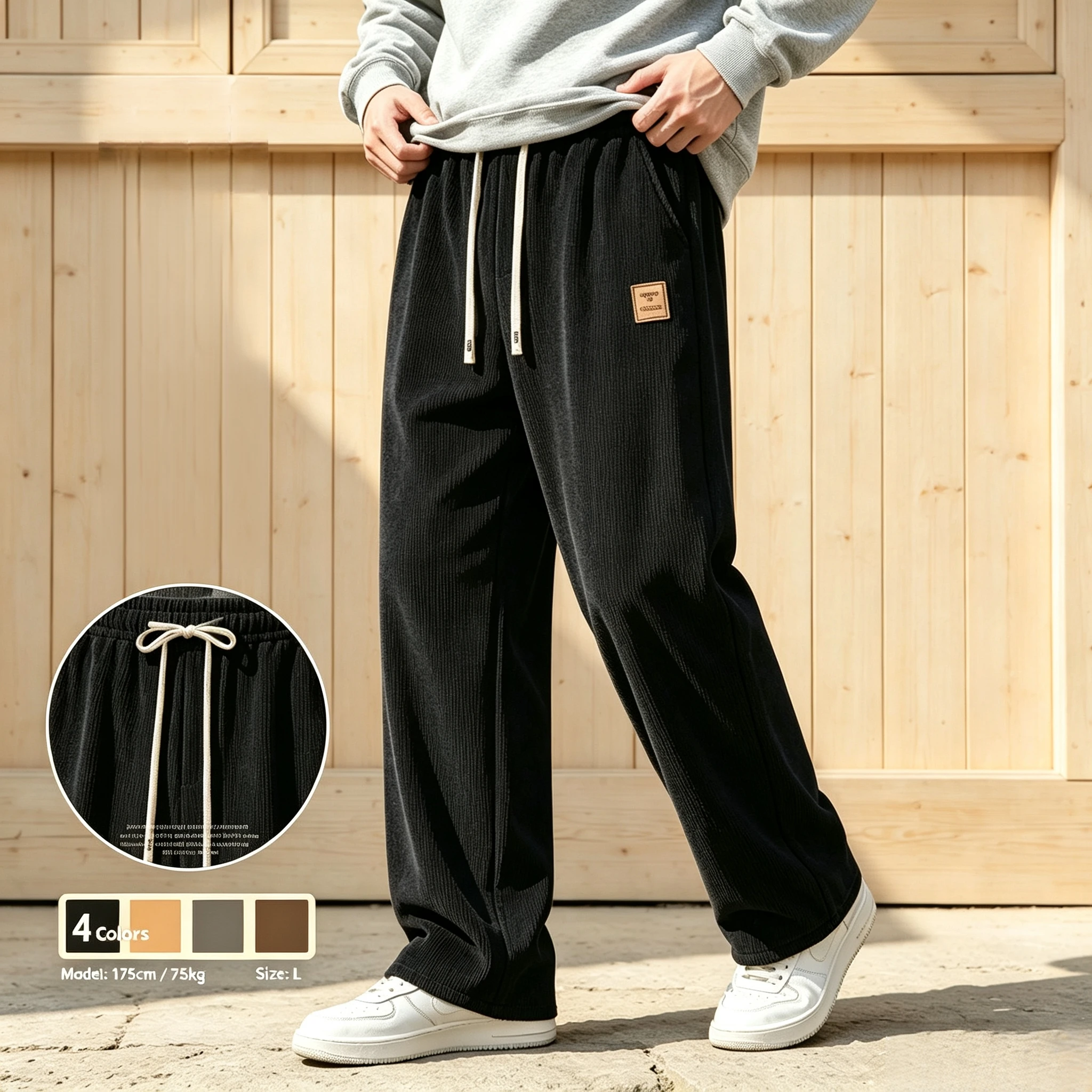 Herren Composite-Fleece Freizeithose, Kältehose, Arbeitskleidung, Jogginghose und Sweatpants für Männer – Detail 2