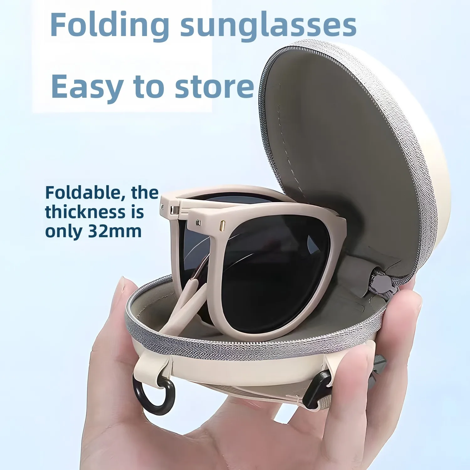 Internet celebrity folding sunglasses women's senior sense outdoor sunscreen sunglasses men's driving sunglasses anti-ultraviole