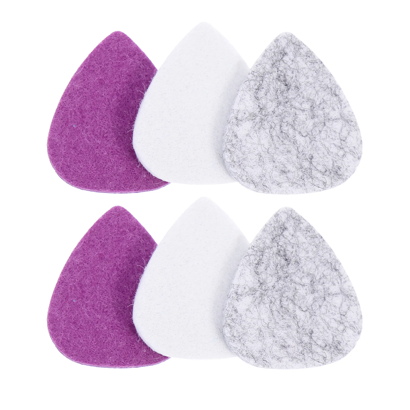 

Alasum 6pcs Wool Felt Guitar Thumb Picks for Bass Ukulele Compact String Instrument Pick Aid Metal Tip Small Size