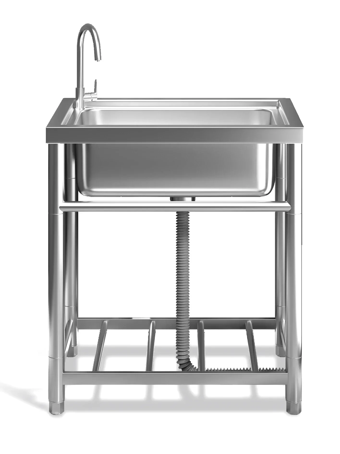 

Commercial kitchen vegetable basin stainless steel with bracket integrated dishwasher household wash basin large single slot 싱크