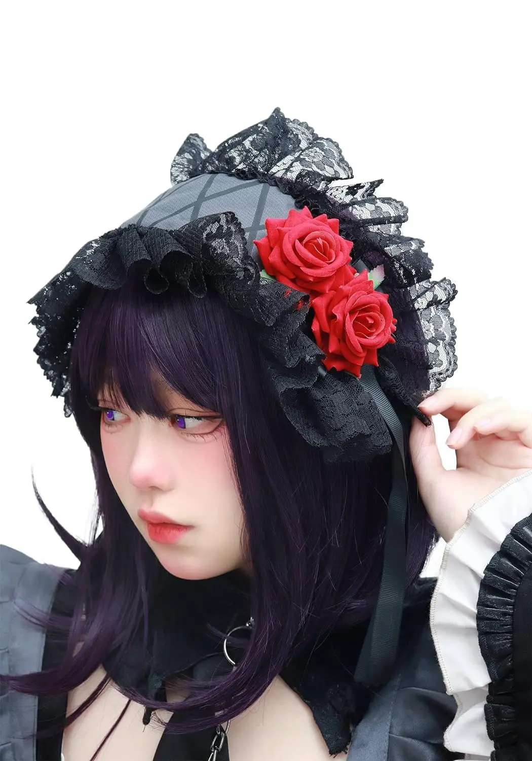 Peruka do Cosplay fioletowe krótkie włosy dla kobiet Anime imprezy Cosplay