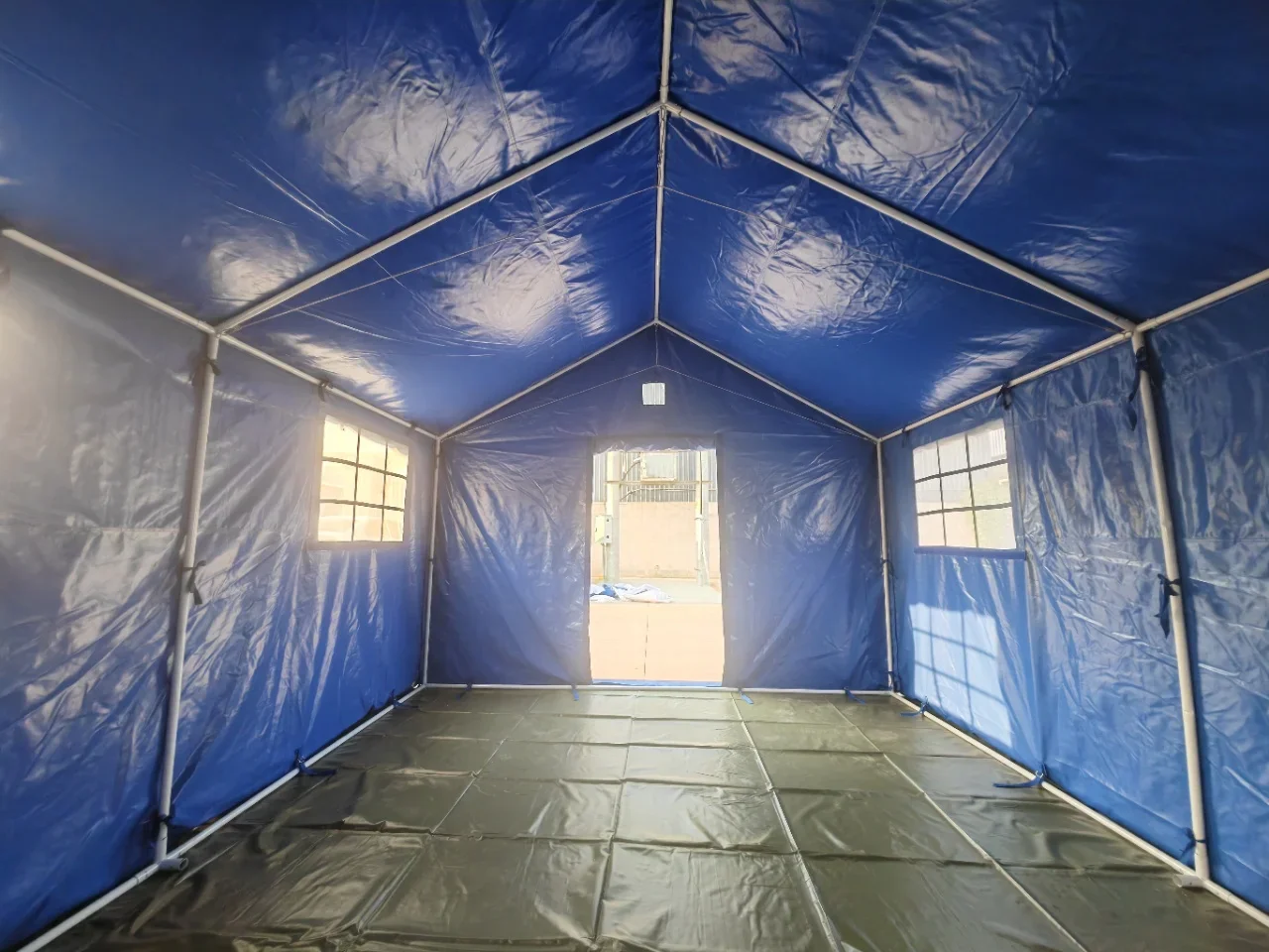 Wholesale Two-Bedroom Canvas Waterproof Rescue Tent Outdoor Disaster Relief and Emergency Refugee Tent