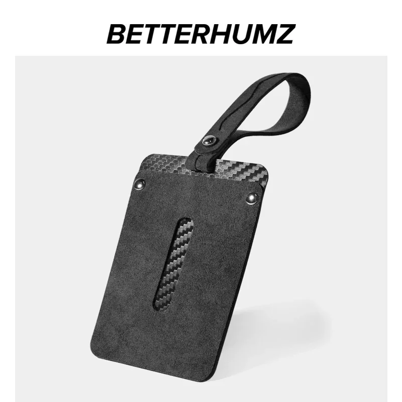 Betterhumz for Tesla Model 3 Model Y Made of Alcantara Key Induction Card Holder Cover Protector Case Keychain Trim Accessories