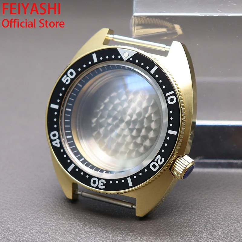 41 мм золотой PVD корпус часов детали сапфировое стекло для Abalone Seiko NH35 NH36/34/38 4R36 механизм 28,5 мм циферблат нержавеющая сталь 316L