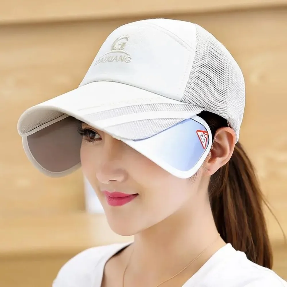 Mesh Breathable Stretchable Widen Brim Hat UV Protection Waterproof Long Visor Baseball Cap Quick-drying Lightweight