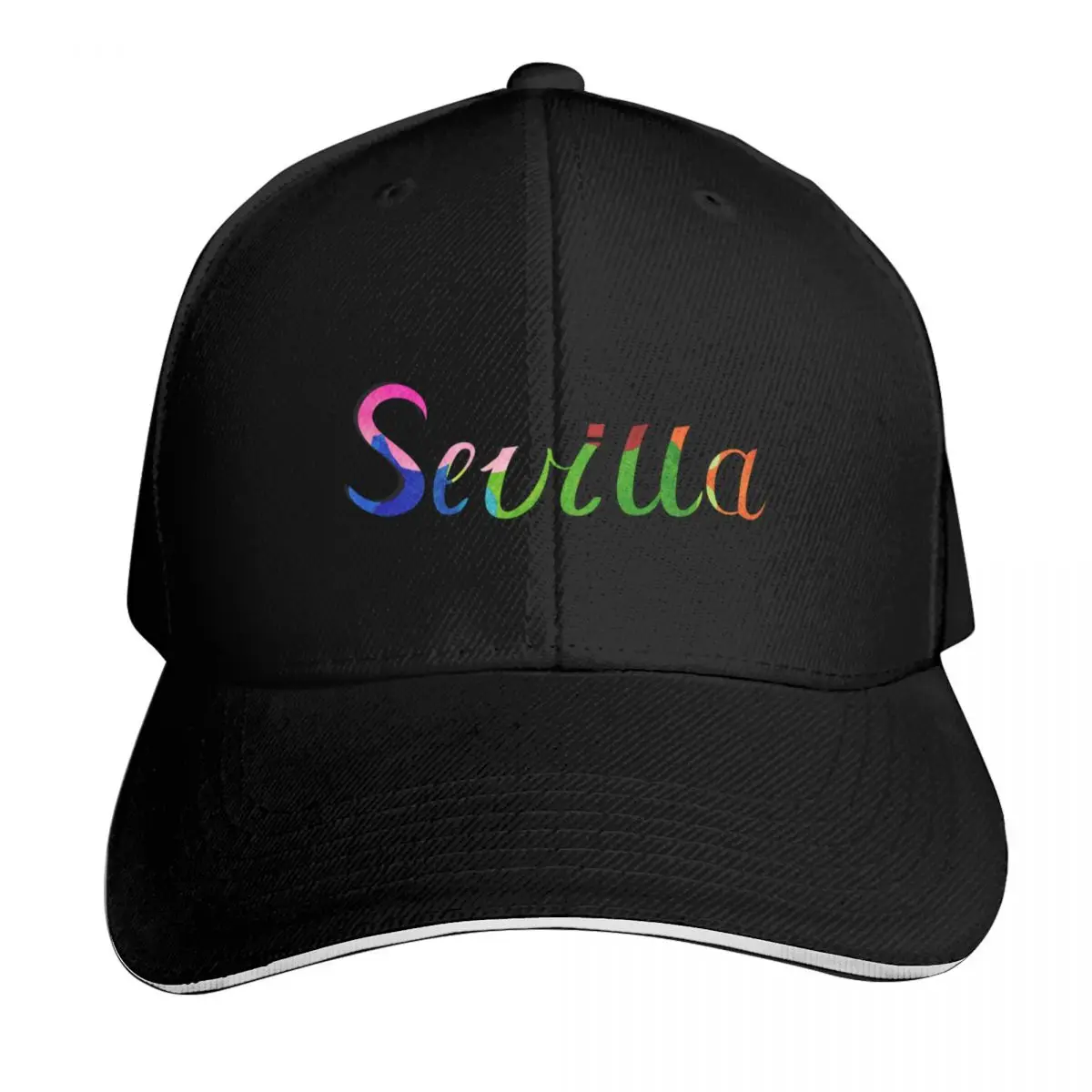 Seville, Andalusia (Spain) 02 Baseball Cap Contrast Two Tone Brim Snapback Flat Bill Strapback Dad Hat