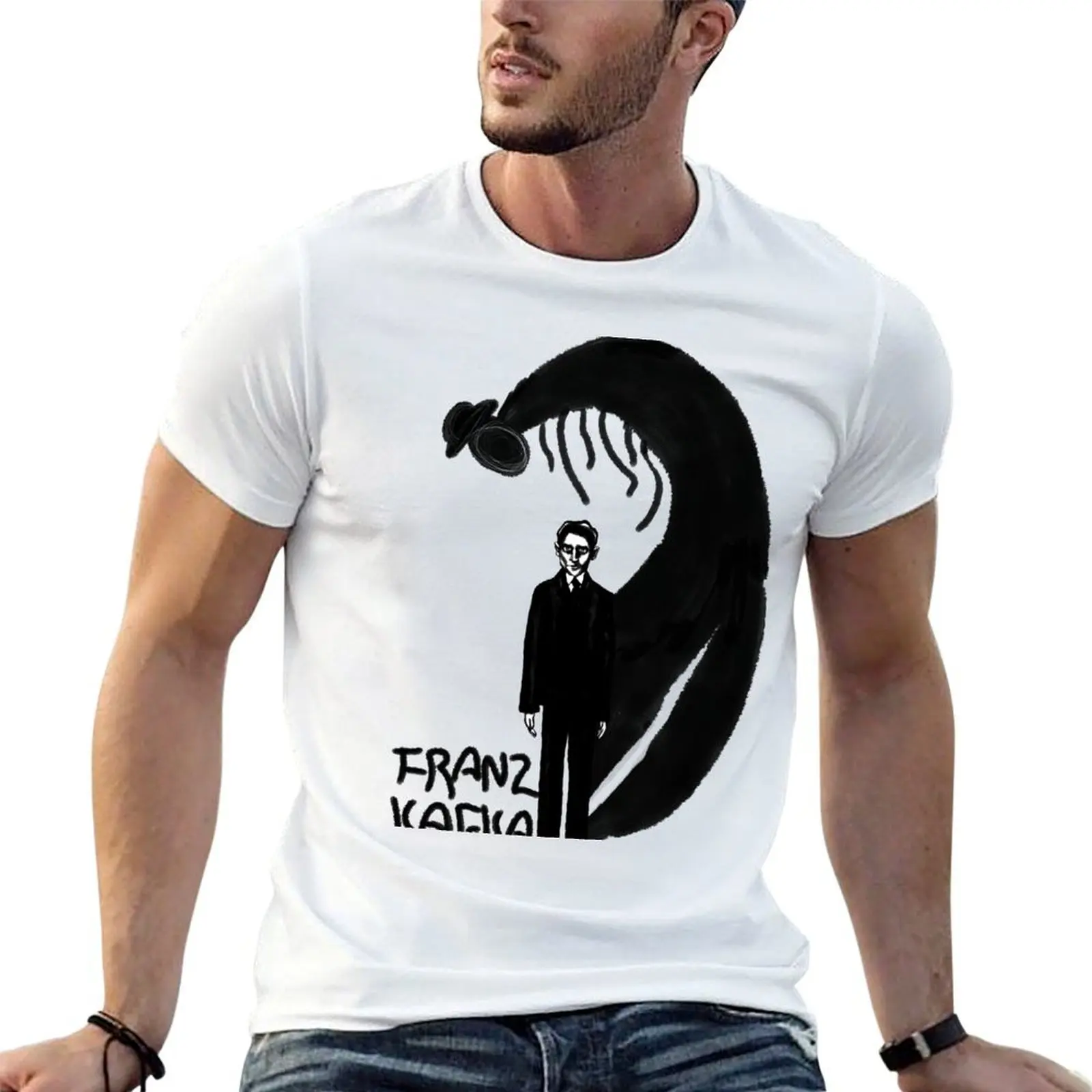 

Franz Kafka ink T-Shirt t shirt man casual t shirt man designer t shirts for man pack cotton T-shirt