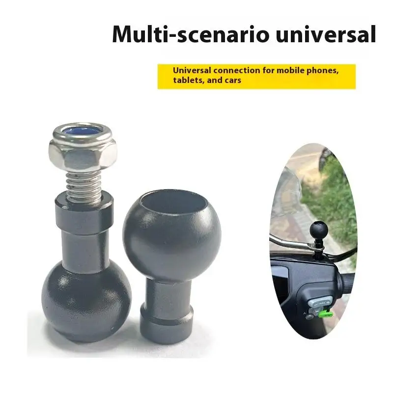 1 Piece Motorcycle Sport Camera Mount Connector 17mm/25.4mm Ball Head To M6 M8 M10 Screw Bracket Connector For Camera