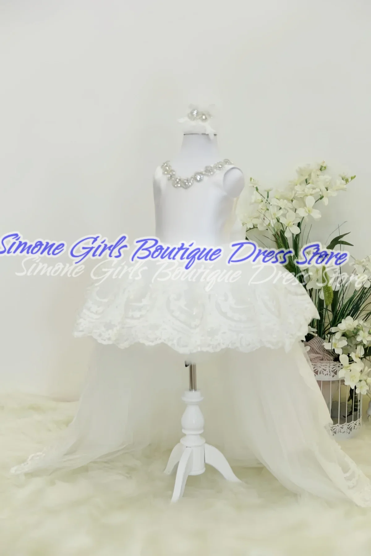 فساتين فتاة الزهور بدون أكمام مطرزة بالترتر لحفلات الزفاف وحفلات الاستقبال الرسمية وحفلات الرقص الأولى