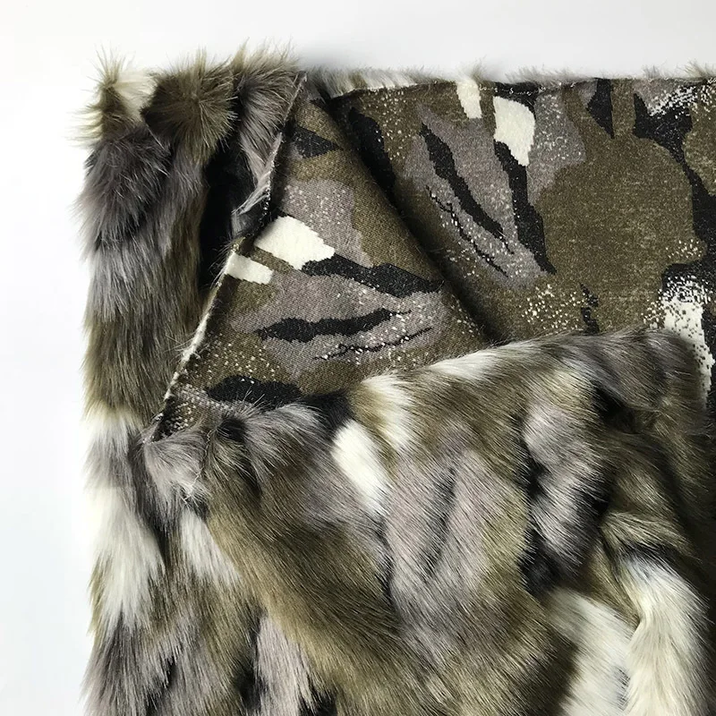 Good quality colors jacquard fox fur,pile 4-5CM long fox fur,sewing material,faux fur fabric,plush fabric