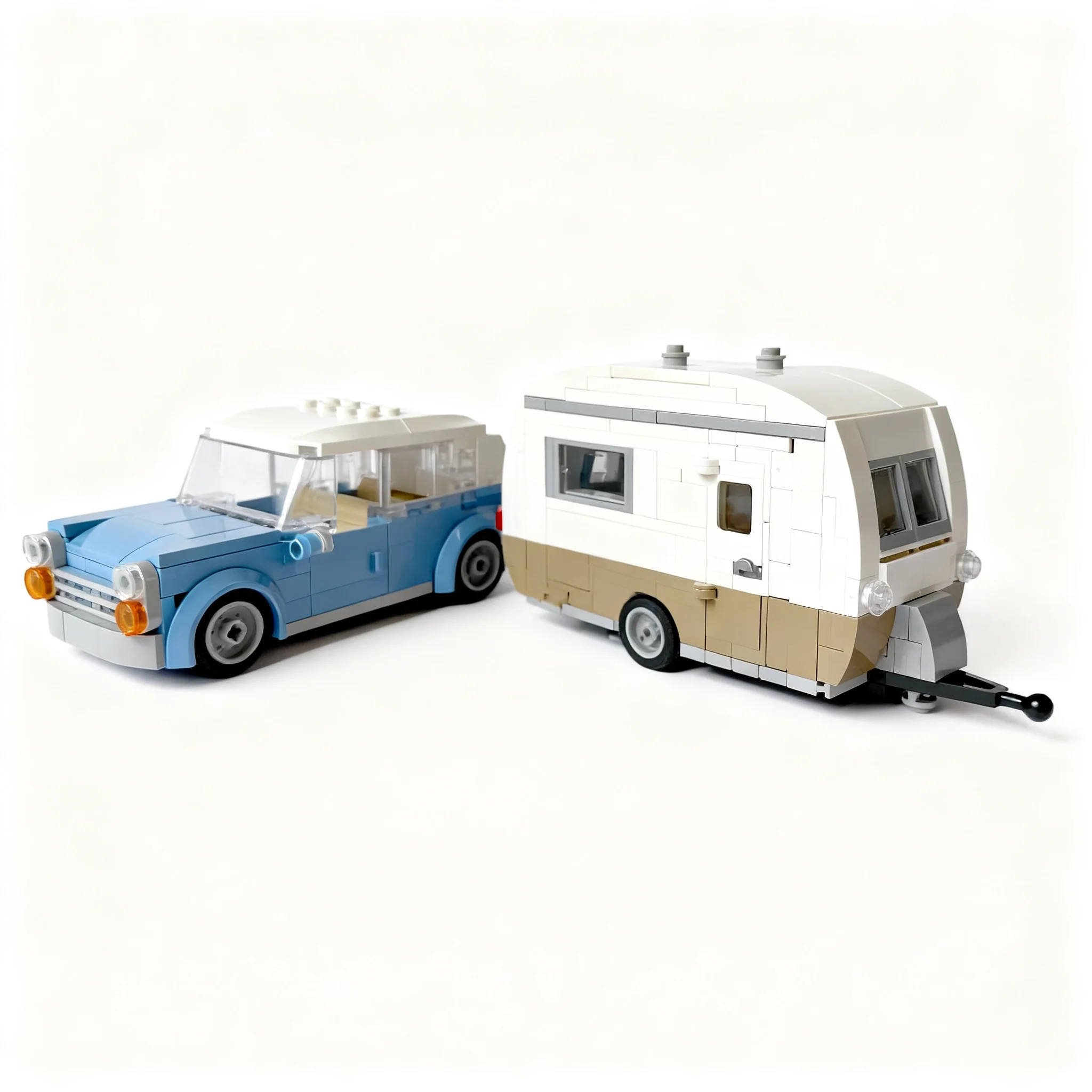 432pcs MOC City Traffic Caravan Model Christmas Gift Bookshelf Display Collection Home Decoration Desktop Collectible Ornament