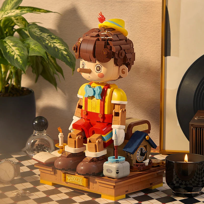 Wekkit Pinocchio Building Blocks Classico Fiaba Naso Lungo Bambola Burattino Modello Mattoni Desktop Deco Educativi Giocattoli FAI DA TE Regalo