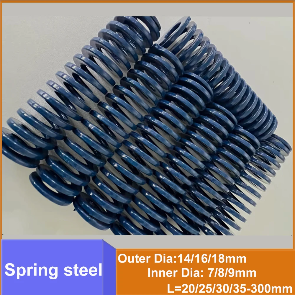 1Pcs Compression Springs Outer Diameter 14/16/18mm Mould Die Spring Spiral Stamping Inner Diameter 7/8/9mm L=20/25/30/35-300mm