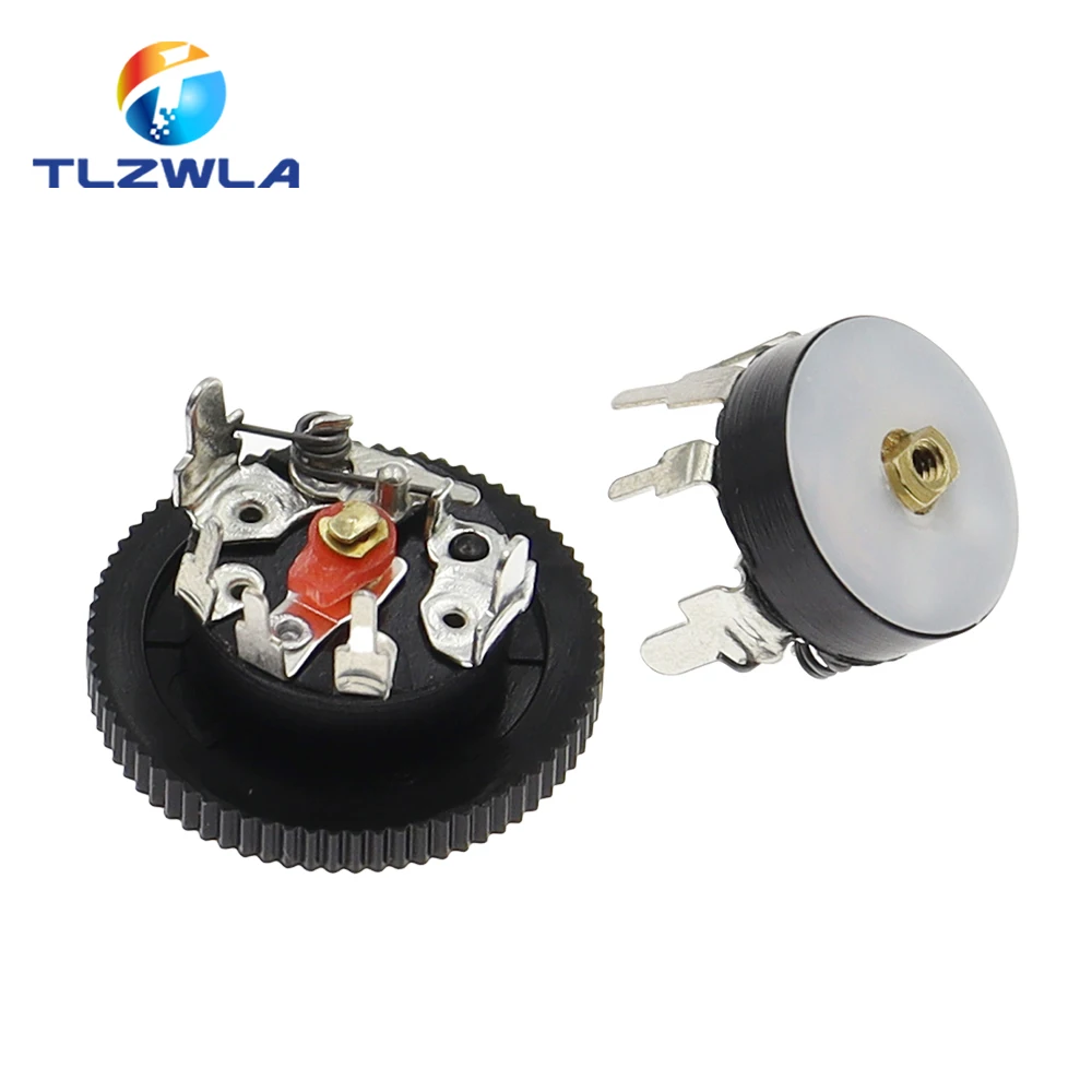 10PCS 10K RV12MM Straight Angle Radio Potentiometer RV12 B503 B103 B10K B50K Power Amplifier Volume Potentiometer With Switch