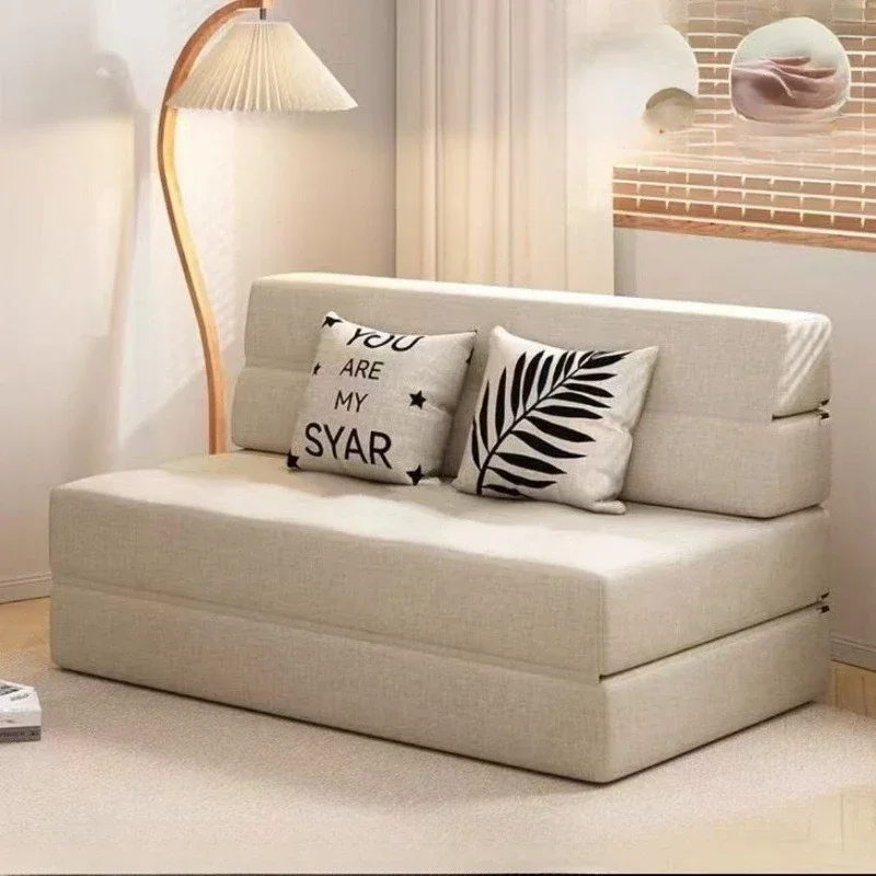 sofa bed, folding dual-purpose small apartment, living room, bedroom tatami, rental house lazy sofa, anti-drop pad