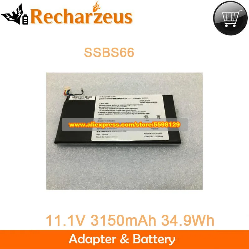 

Genuine 11.1V 3150mAh 34.9Wh Laptop Battery SSBS66 NX300K-GSLHAS01 for Hasee NX300L-3S1P X4-KL7S1 HL401 X4-SL5T1