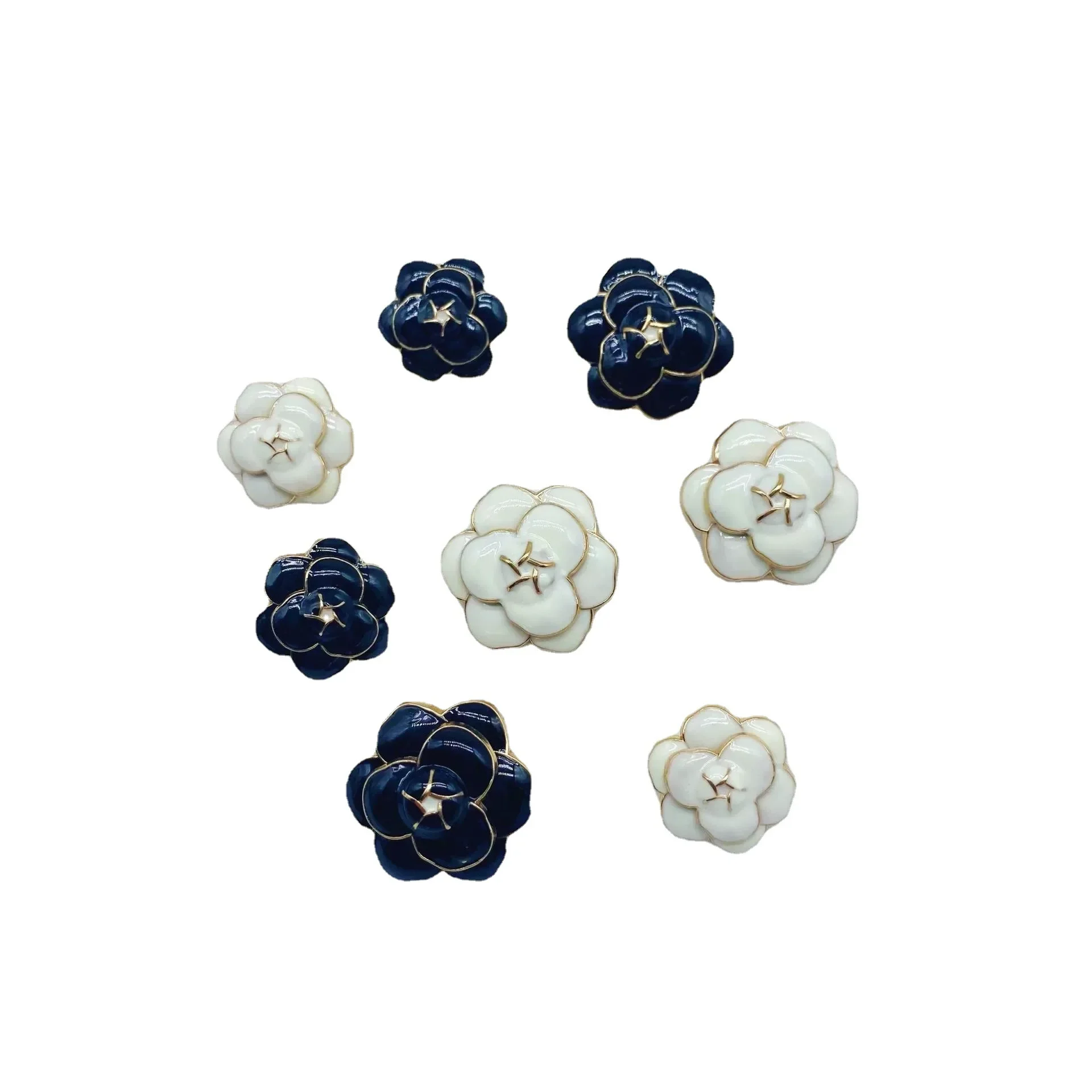 50PCS Vintage Gold Plated Zinc Alloy Buttons 3D Engraved Water Ripple Edge for Luxury Designer Coat & Handbags Bulk Wholesale