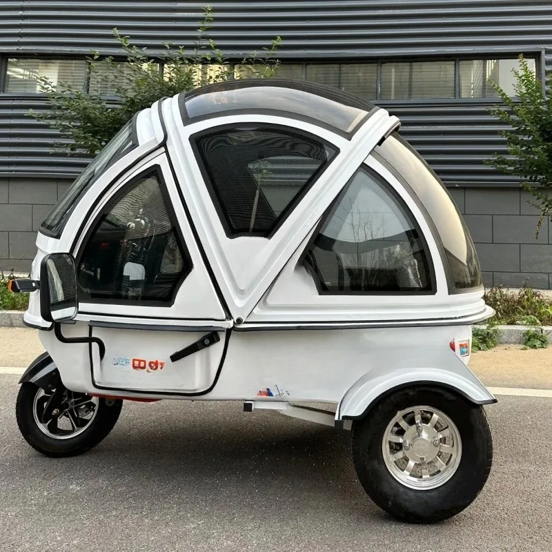 

Mini Beetle convertible three-wheeled battery car can be licensed closed electric tricycle for home transportation