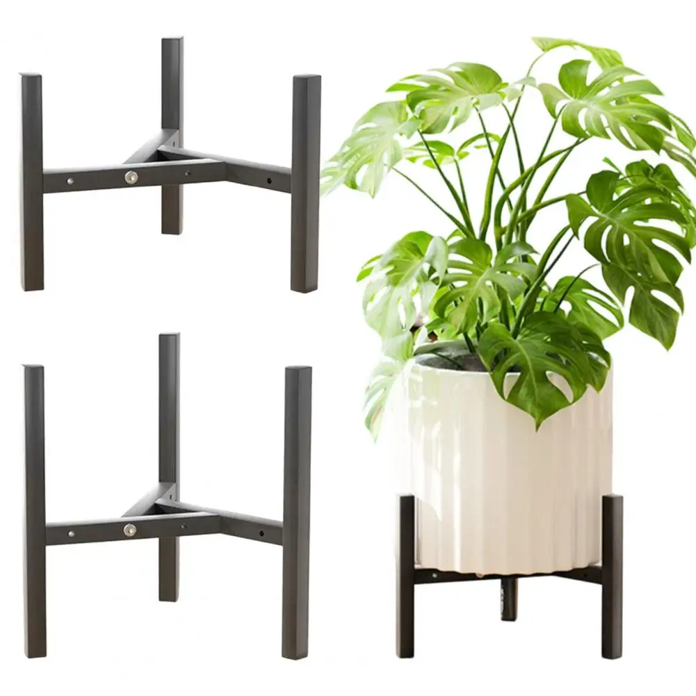 Flowerpot Stand Heavy-duty Plant Stand Adjustable Metal Plant Stand with Non-slip Feet Heavy Duty Triangular Flowerpot Holder