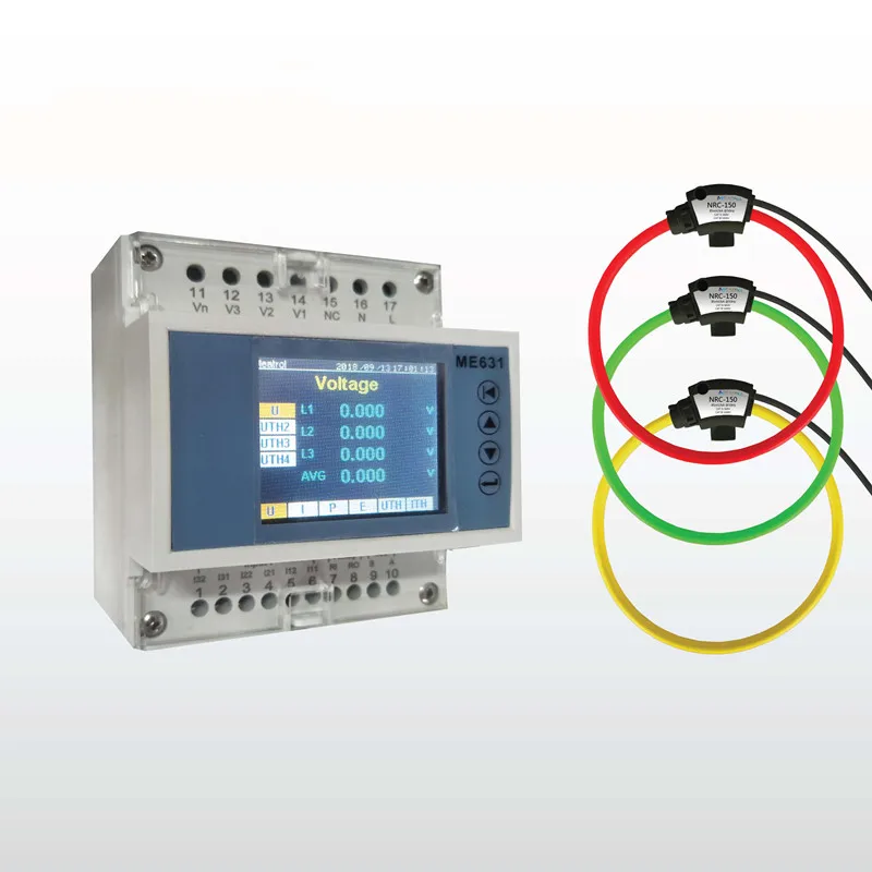 PLS-ME631 3 Phase Energy Meter Power  With Sd Card  And 3 NRC150 Coils