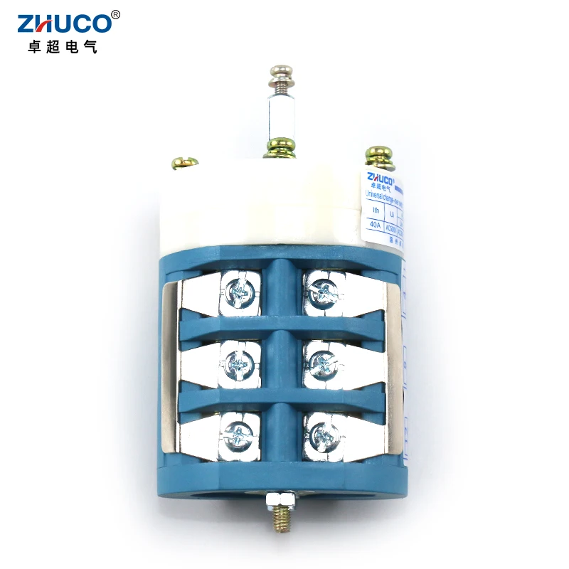 ZHUCO LW5D-40/ZC.3N3.3 40A 500V Three Position Rotary Selector Transfer Changeover Special Switch For Tire Removal Machine