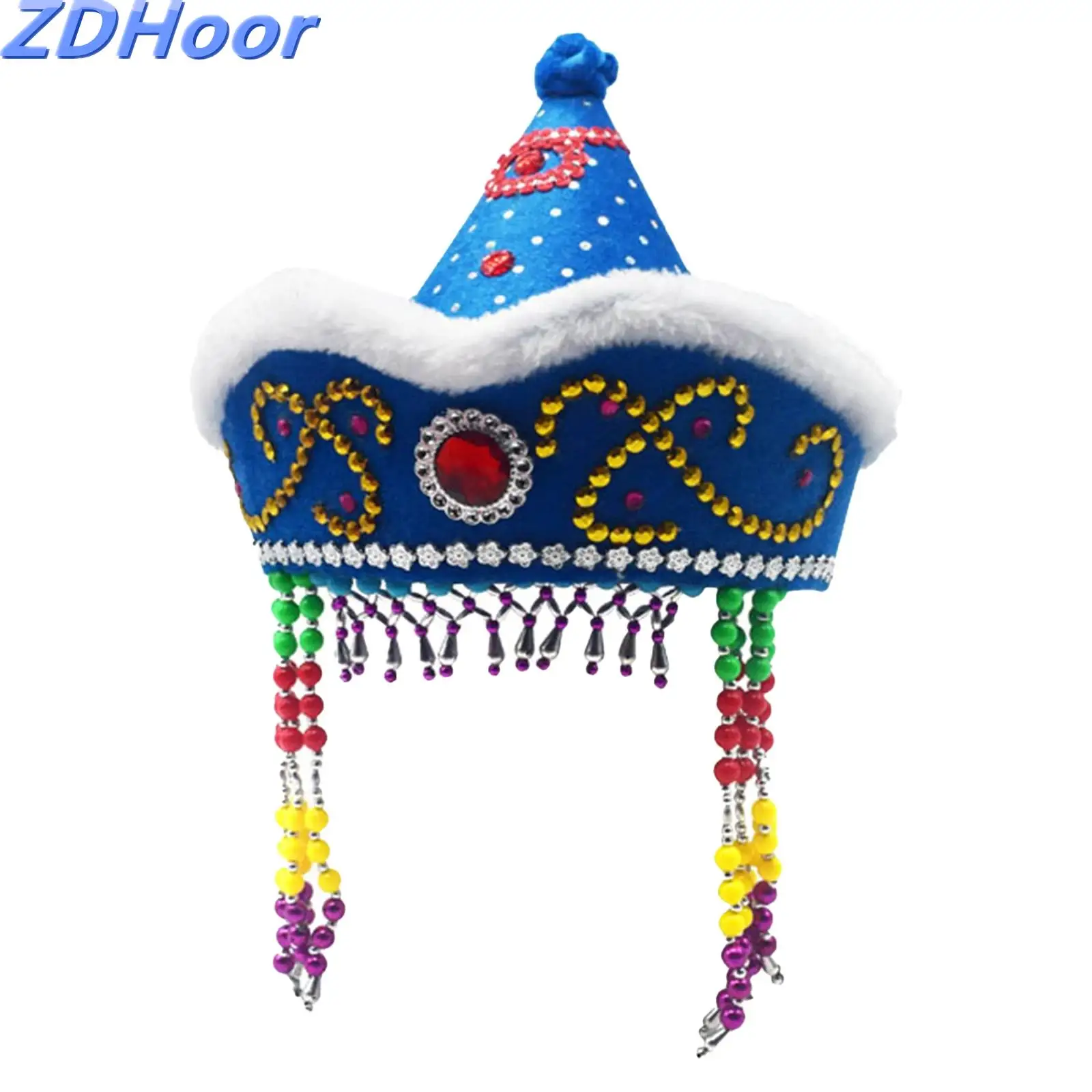 

Монгольская шляпа для взрослых, этнический монгольский танцевальный костюм, шляпа, аксессуары для сценических выступлений, реквизит для головы