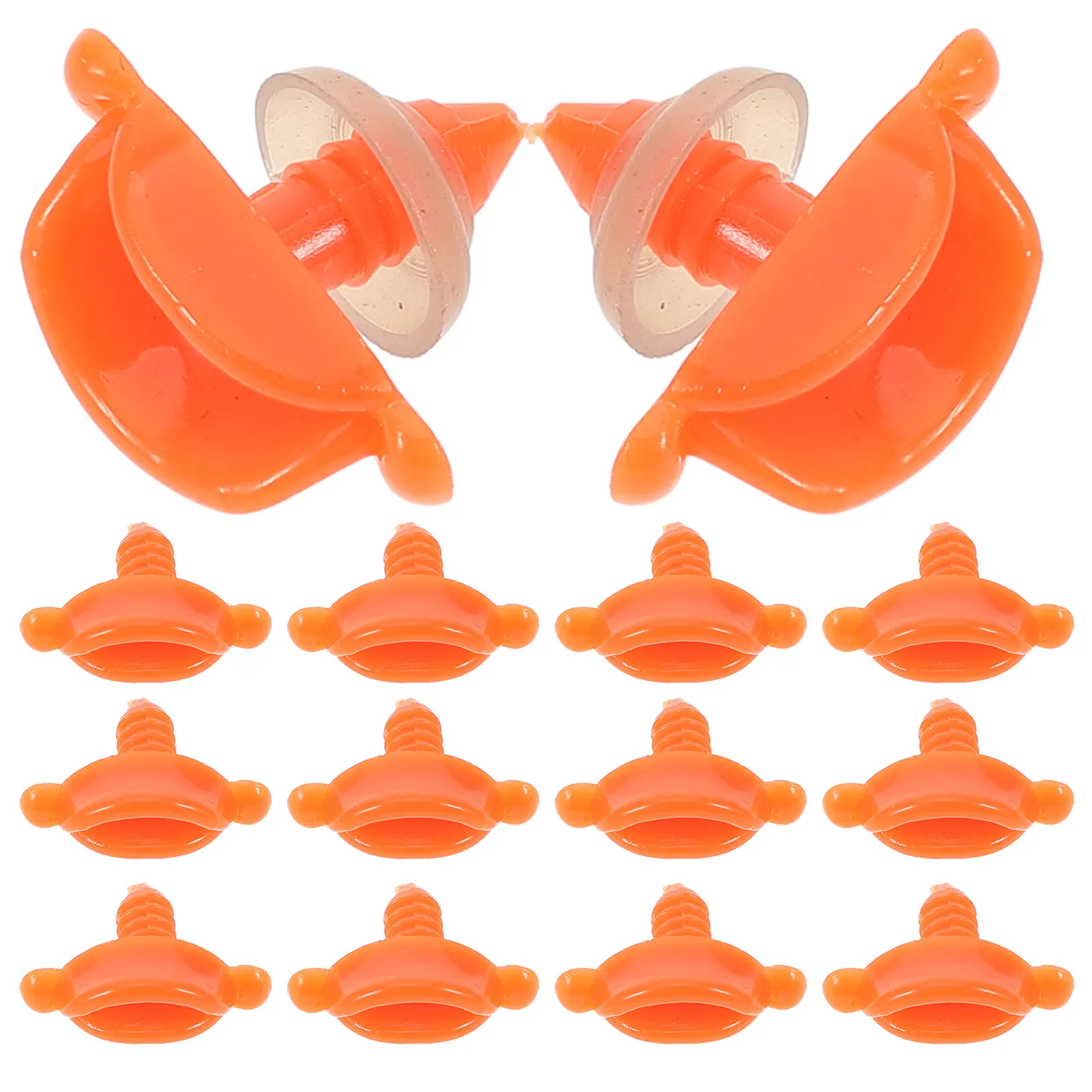 50Pcs Plastic Duck Mouth DIY Accessories Pack Threaded Inserts Stable Plastic Materials Inserts Toy