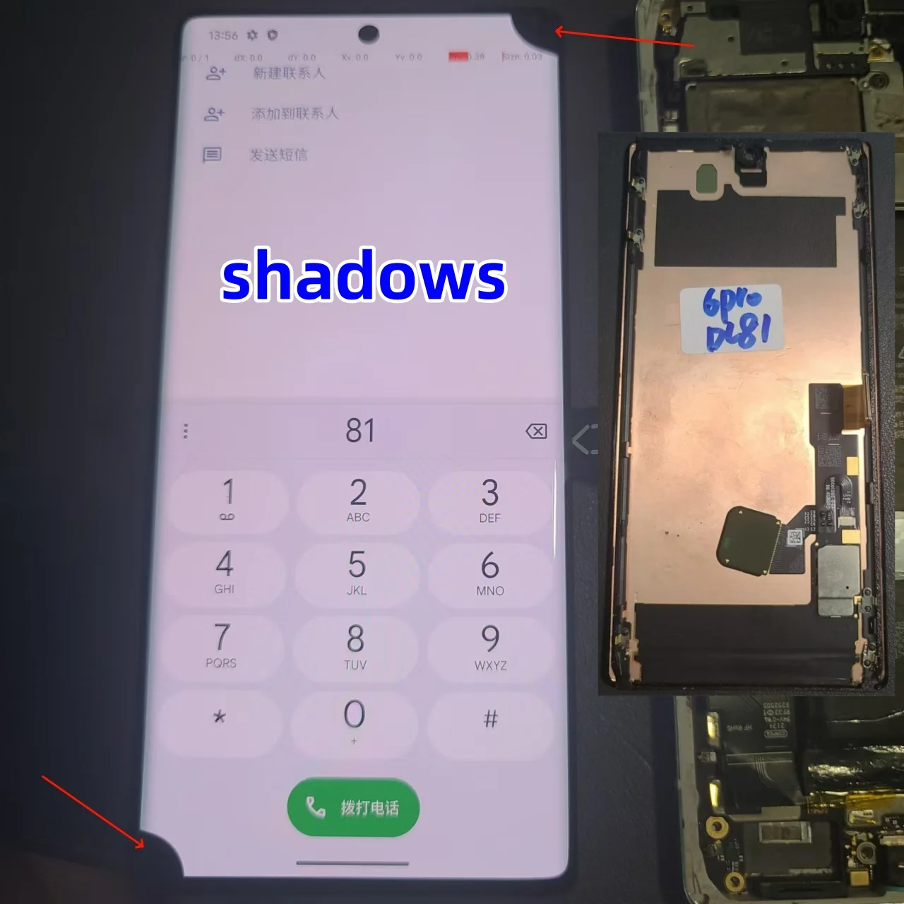 Repair Edge Screen Separete Glass Practice AMOLED For Google Pixel 6 Pro LCD Pixel 6Pro Glass OK Touch OK Dots Lines Shadows
