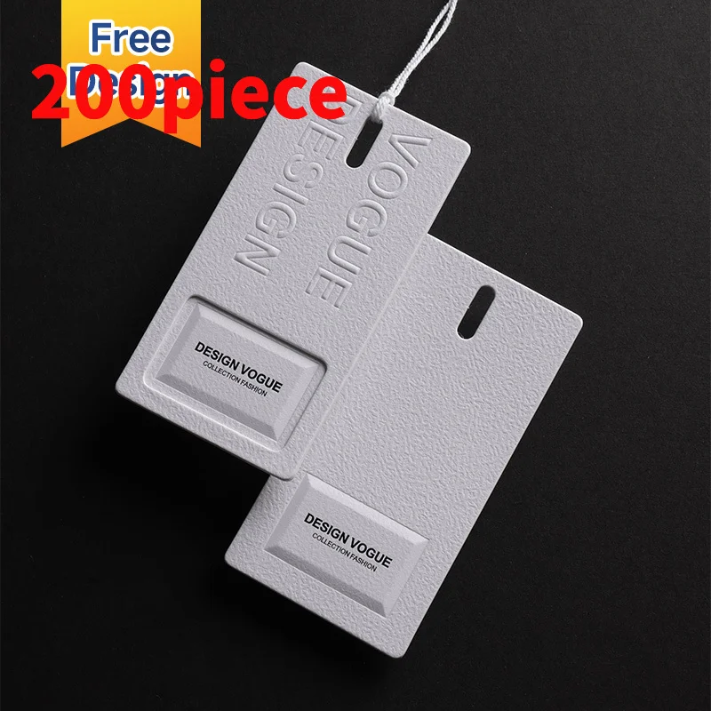 20 0piece.Custom.Clothing Hand Tags Clothes Label Garment Hangtags Design Custom Swing Tags Shoes Manufacturing Printed Bale