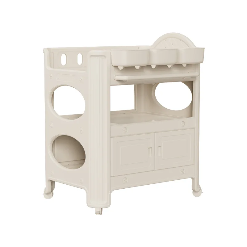 

Newborn baby multi-functional movable diaper changing table, bath crib