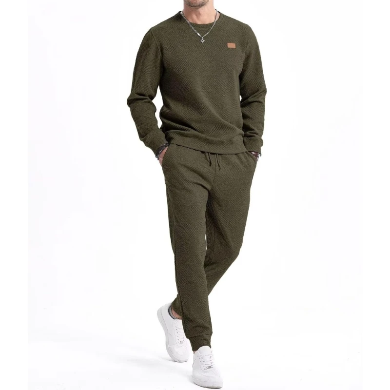 

Men's 2 Piece Sweatsuits Outfits Casual Crewneck Sweatshirt Joggers Sweatpants Set Tracksu