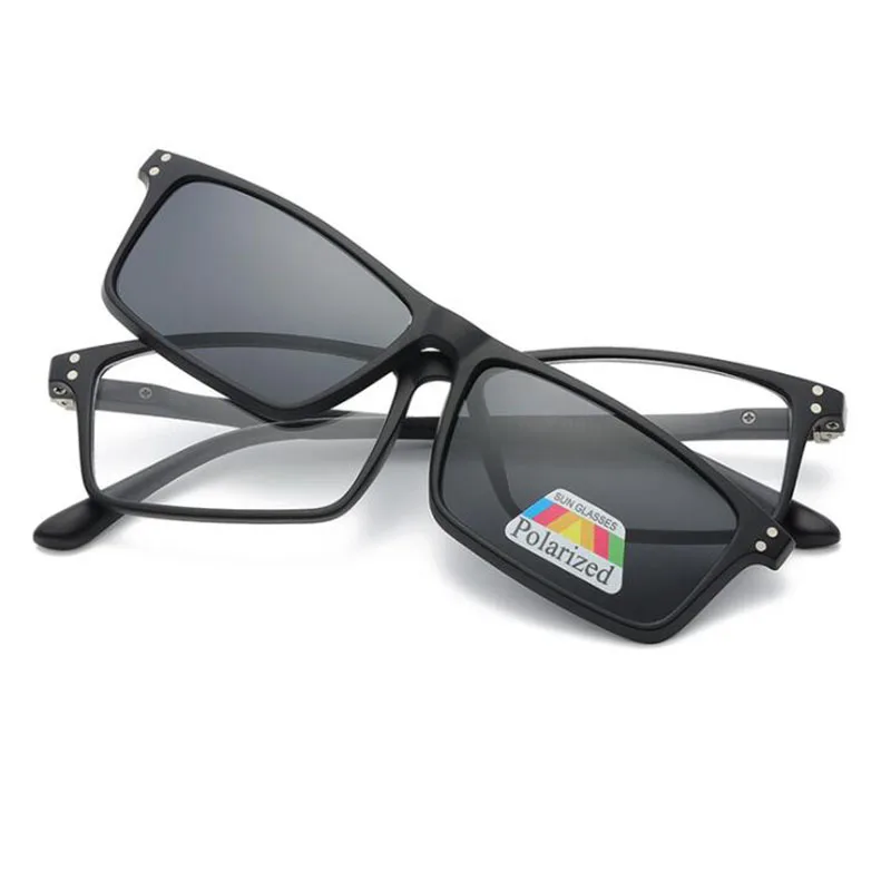 2289 Magnet Clip Square Myopia Glasses 0 -0.5 -1.0 -2.0 To -6.0 And Hyperopia Sun glasses +0.5 +1.0 +2.0 To +6