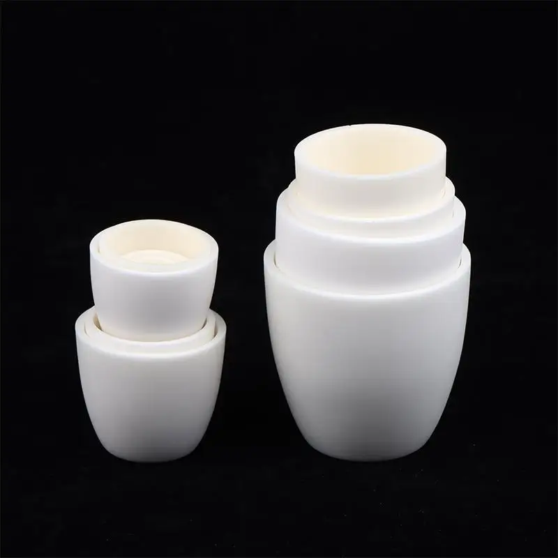 Lab Smelting 1600C High Temperature Alumina Crucible Corundum 3ml to 100ml Durable Laboratory Vessel