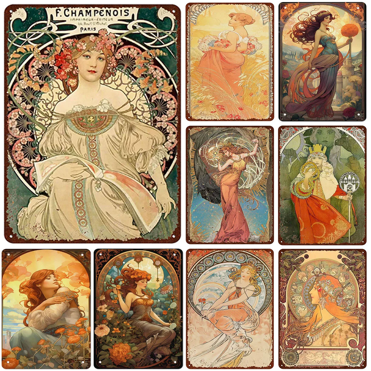 Beauty Metal Tin Signs Wall Decoration Plaque Vintage Art Poster Iron Painting for Game Room Man Cave Home Cafe Garden Club Bar