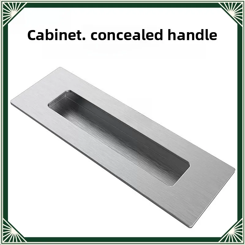 304 Stainless Steel Embedded Invisible Hidden Pull Handle Recessed Concealed Knob For Wardrobe Cabinet Sliding Door