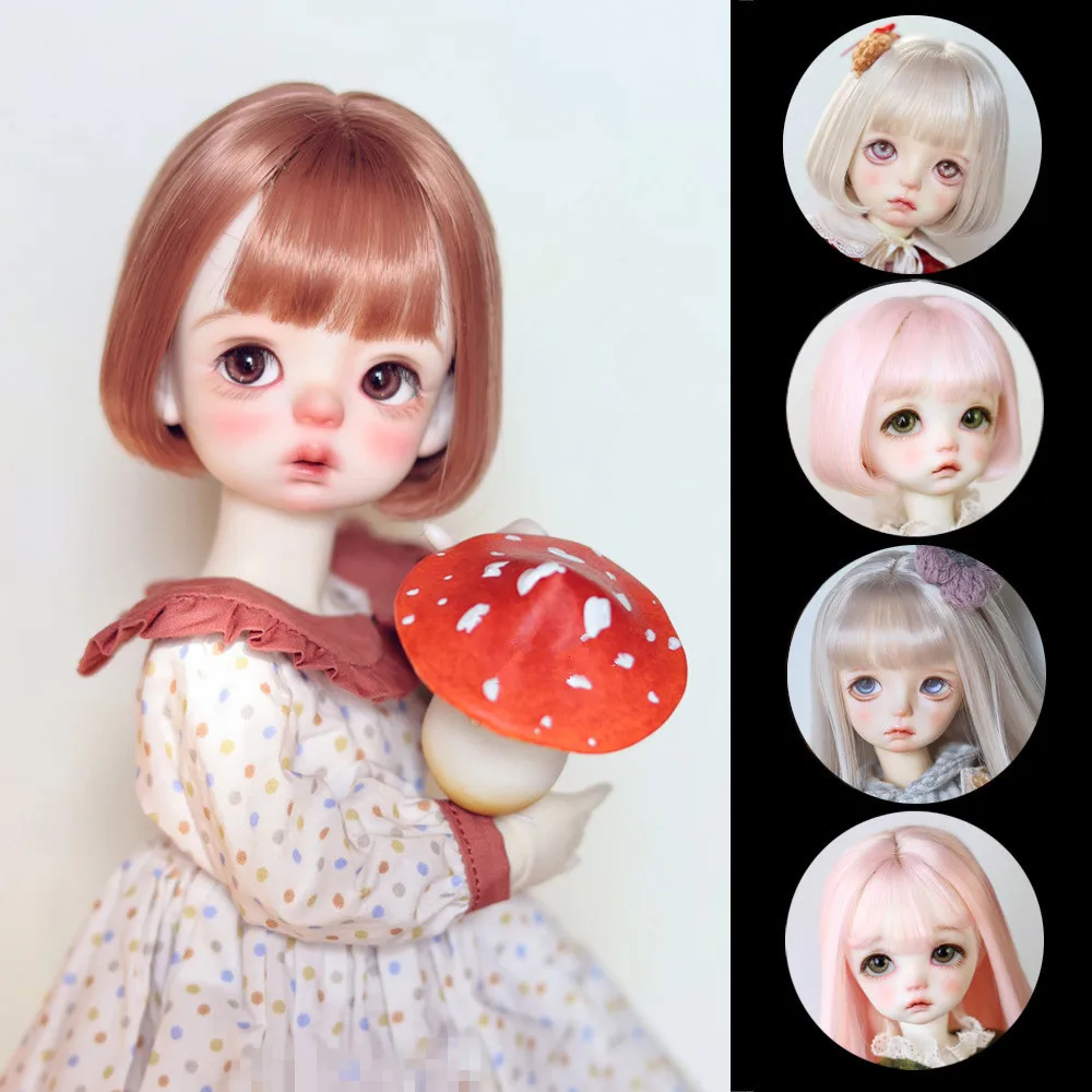 

BJD doll wig fits in 1/3 1/4 1/6 size Blythes 9-10 fashion new high temperature silk short hair wig Bob short hair long hair wig