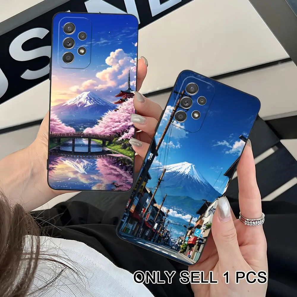 Japan Mountain Fuji Phone Case for Samsung Galaxy A57 56 55 54 53 52 51 37 36 35 34 33 32 31 5G Soft TPU Shockproof Cover