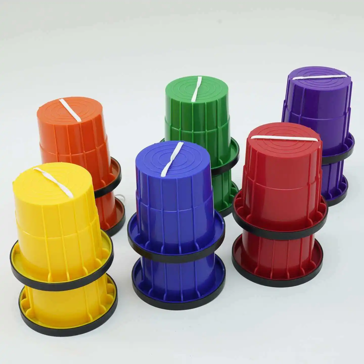 Trampoli a Secchio per Camminare in Plastica Antiscivolo, Giocattoli Sensoriali per Bambini, Giochi per Parco Giochi Interno ed Esterno per Equilibrio e Coordinazione