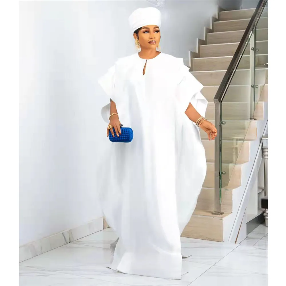 

African Dresses for Women Traditional Clothing Satin Muslim Dress Boubou Kaftan Moroccan Gown Dubai Abaya Caftan Robe Dashiki