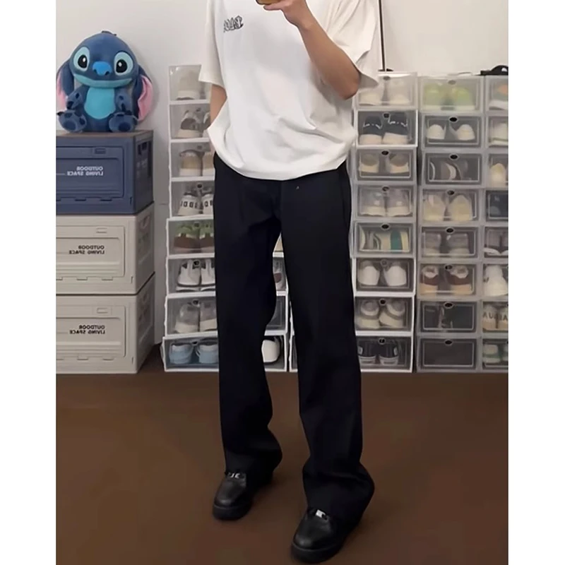 

Мужские летние тонкие брюки Bla Slim Fit с прямым кроем, слегка расклешенные, из полиэстера, повседневные, с эффектом драпировки, Cleanfit