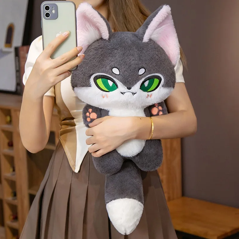 

Stuffed Toys Wolf Plush Doll Gift Kawaii Emotion Wolf Plushies Doll Cute Wolf Toys For Girl Kawaii Room Decor