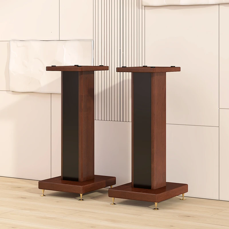 

Solid wood surround shock - absorbing audio bracket, with card bag tripod, solid - filled floor audio stand