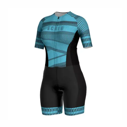 Imagen 2 del producto Jersey de Ciclismo para Hombre y mujer, Ropa de triatlón, traje de tres piezas, Conjunto de cuerpo de bicicleta, deporte, natación, correr