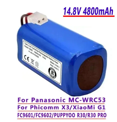 

100%New.Original.Vakuum-Batería Para XiaoMl G1, 14,8V 4800mAh.MC-WRC53, FB X3, FC9601, FC9602