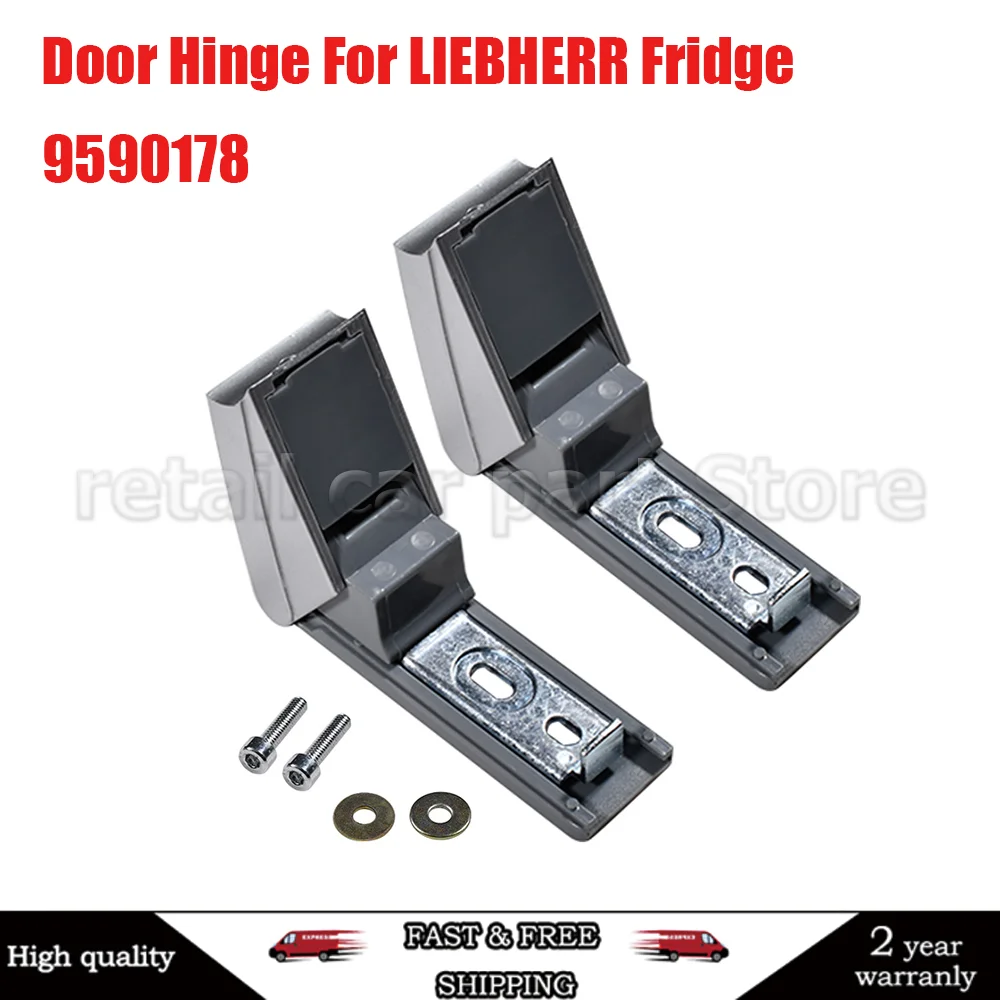For LIEBHERR 9590178 03-JRI-857 Fridge Freezer Refrigerator Pair Hinges + Fixings Silver Door Hinge