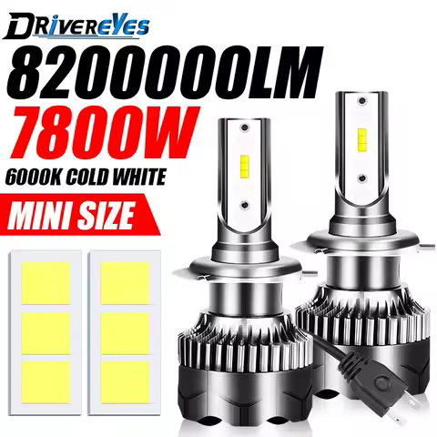 H7 LED Headlight 7800W 3570 CSP Chip H4 H1 H11 H8 9005 9006 HB3 HB4 H9 4300K 6000K 8000K Turbo Fog Light PTF 8200000LM Ice Bulb