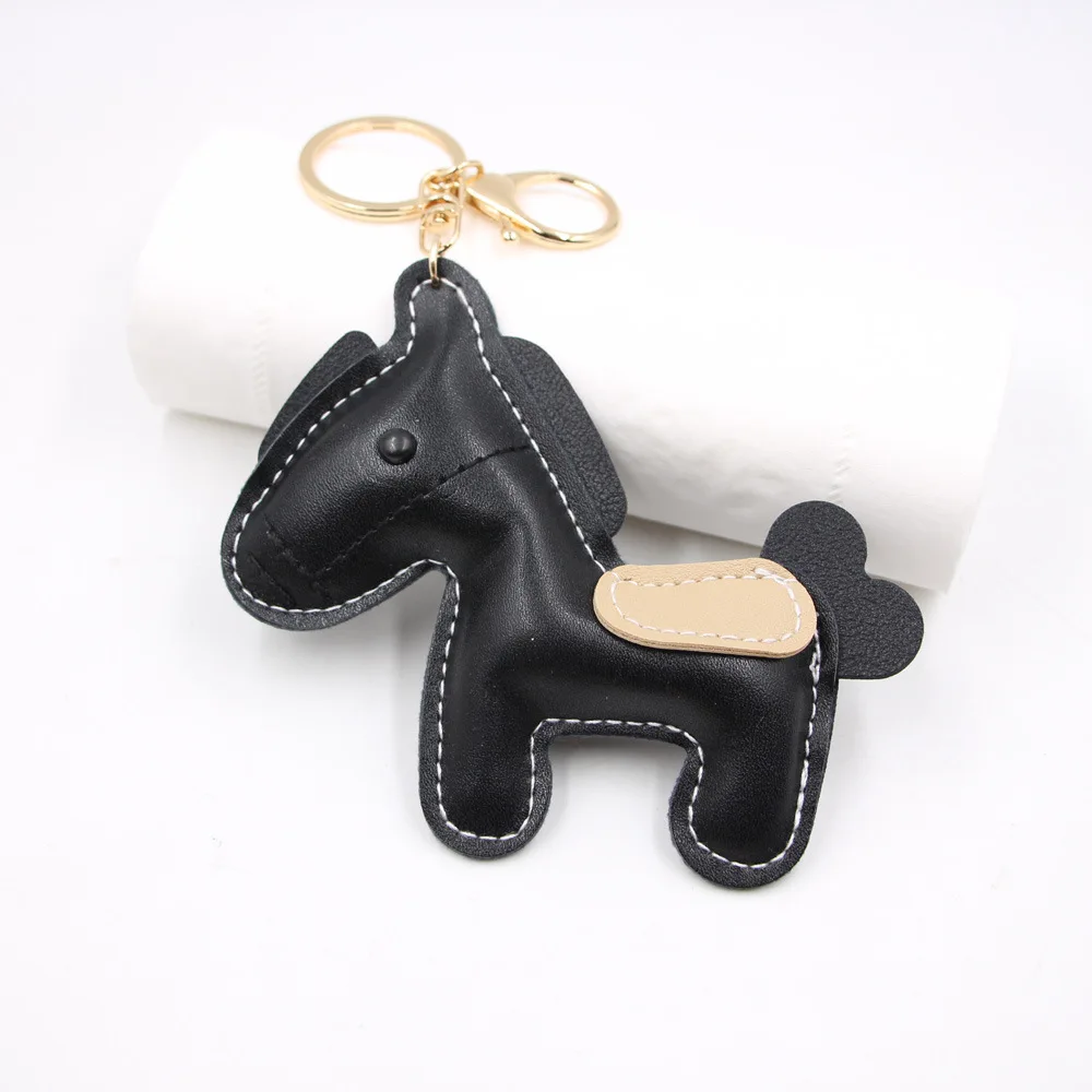 Luxury Leather Keyring Gift, Pony Handbag Pendant